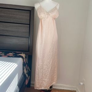 Vintage 90's Sara Beth Satin Nightgown Pink